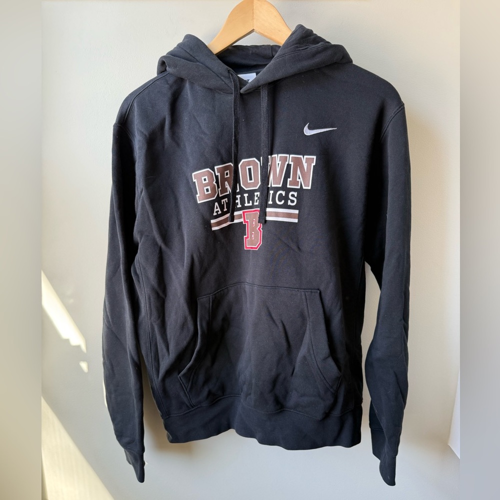 BROWN UNIVERSITY Athletics Nike Hoodie Sweatshirt Black Ivy League Preppy S